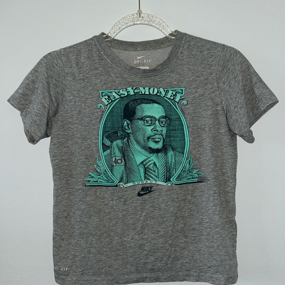 Nike Gray and Teal Graphic Tee